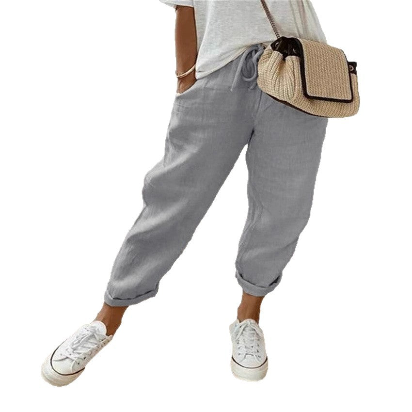 Casual and comfortable chino pants for women with elastic waistband Lune London
