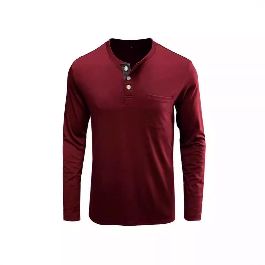 Trendy long sleeve shirt for men with button placket and chest pocket Lune London