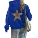 Women's hoodie with striking leopard star design Chic & Stil