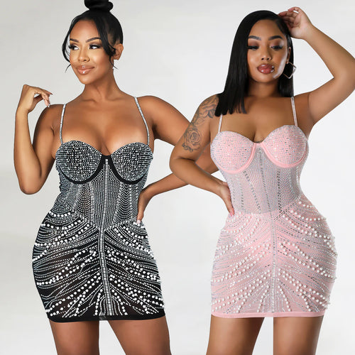 Shimmering fitted mini dress Lune London for women