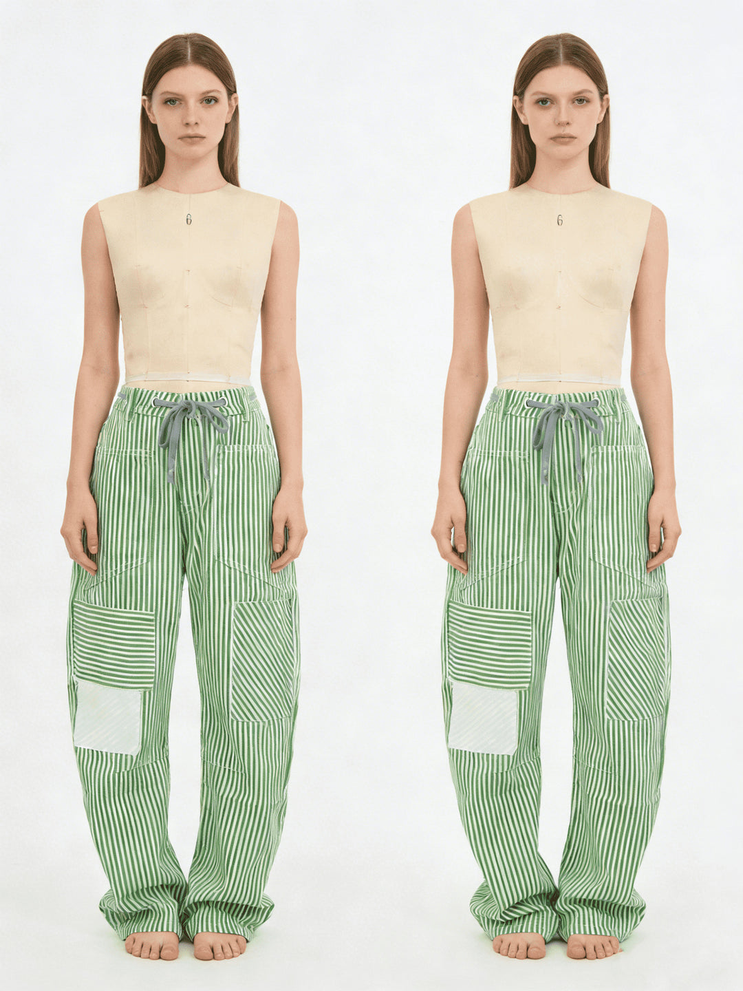 Women's wide cargo pants with practical pockets and unique design Lune London