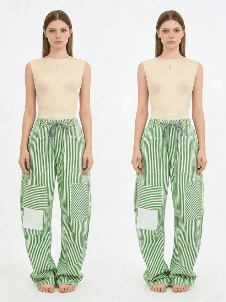 Women's wide cargo pants with practical pockets and unique design Lune London