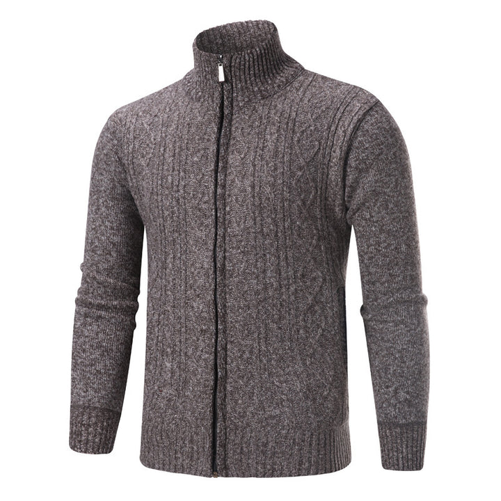 Trendy knitted sweater for men with a high collar Lune London