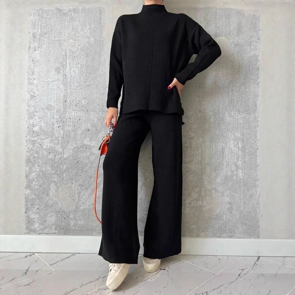 Women Elegant and Casual Lounge Set with a Loose Top and Flared Pants Lune London