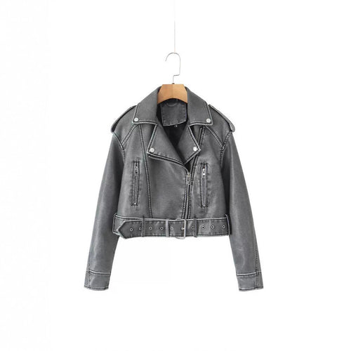 Ladies trendy biker jacket in denim Lune London