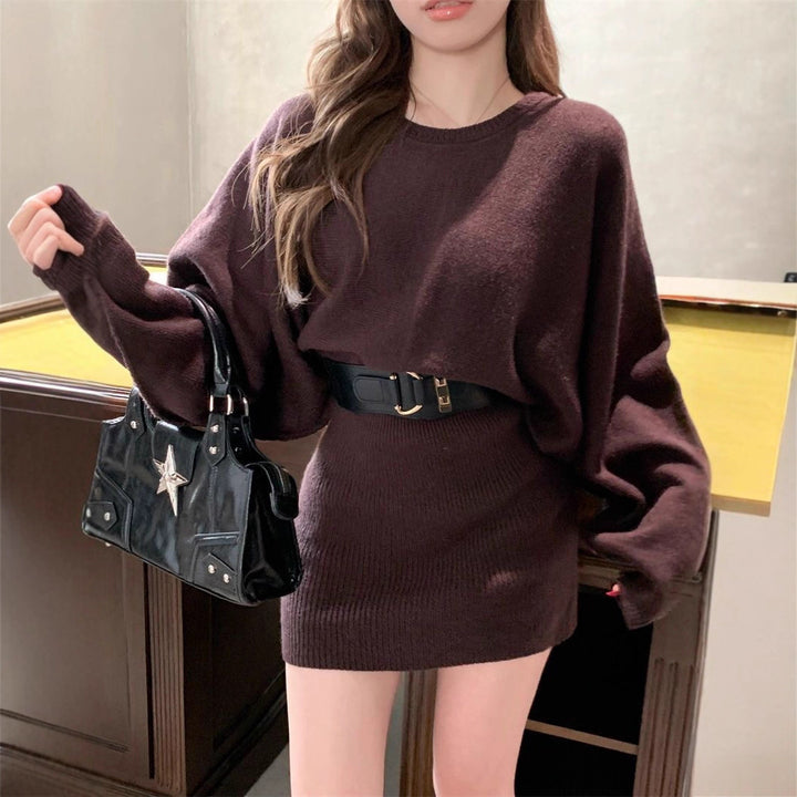 Robe en tricot élégante pour femmes avec un matériau doux et des manches larges Chic & Stil