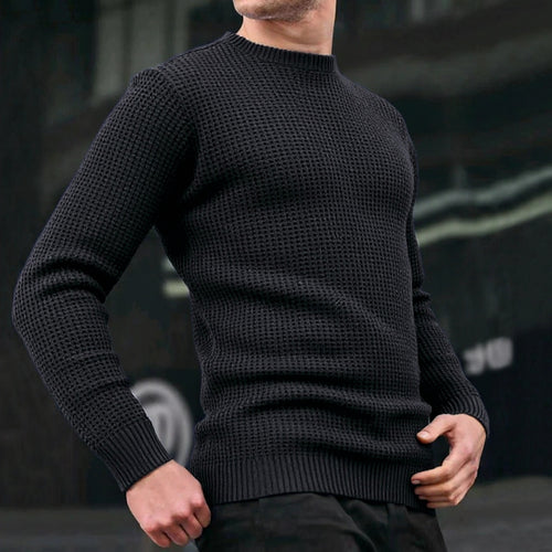 Casual knit sweater for men with embossed pattern Lune London