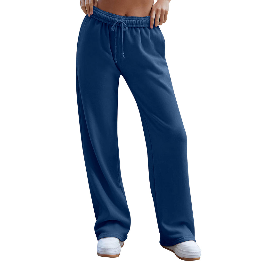 Wide sports jogger pants for women with adjustable drawstring Lune London
