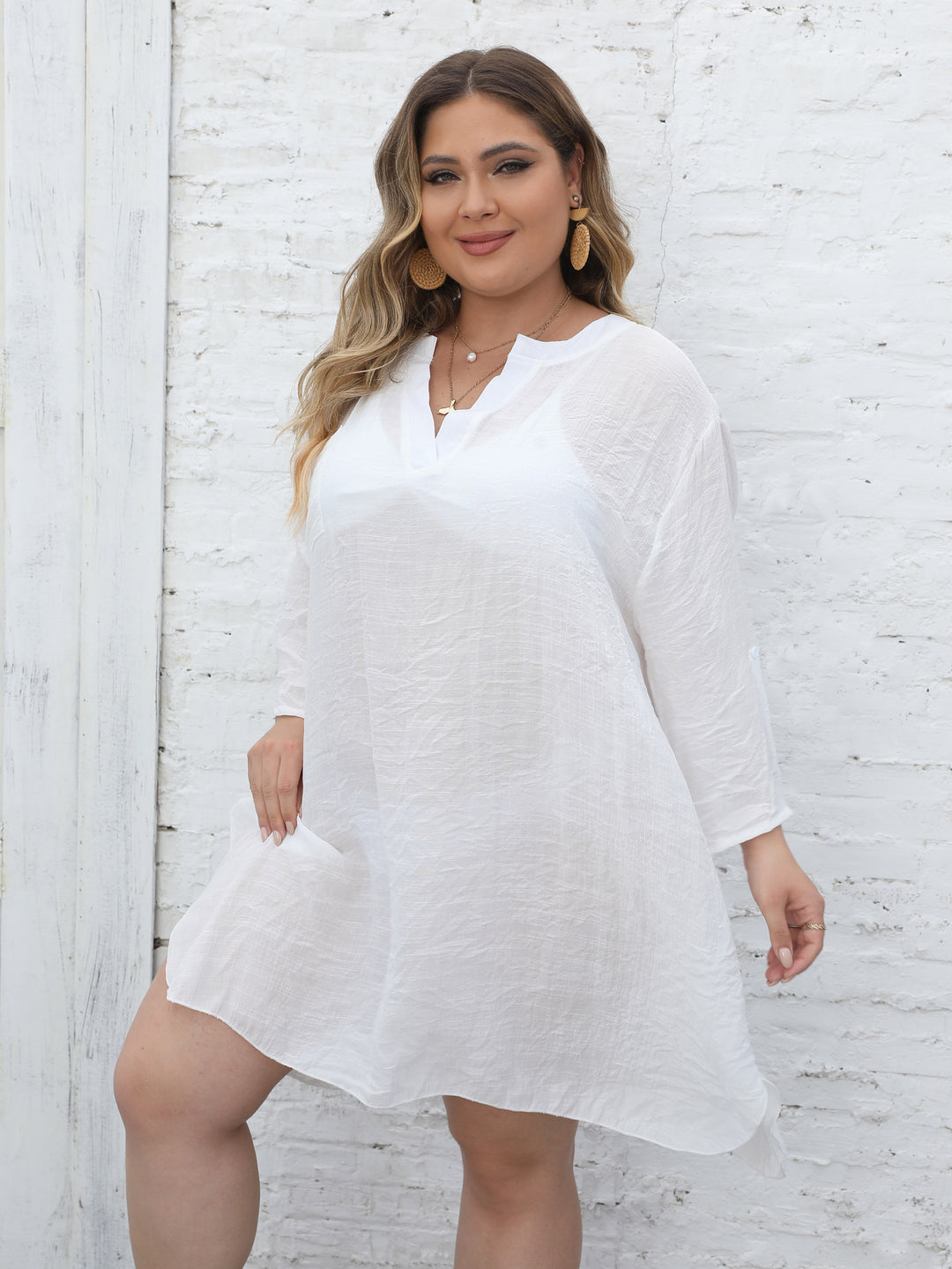 Women Lightweight Chic Beach Tunic Dress