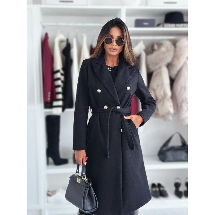 Ladies Double-button Belt Overlay Lune London
