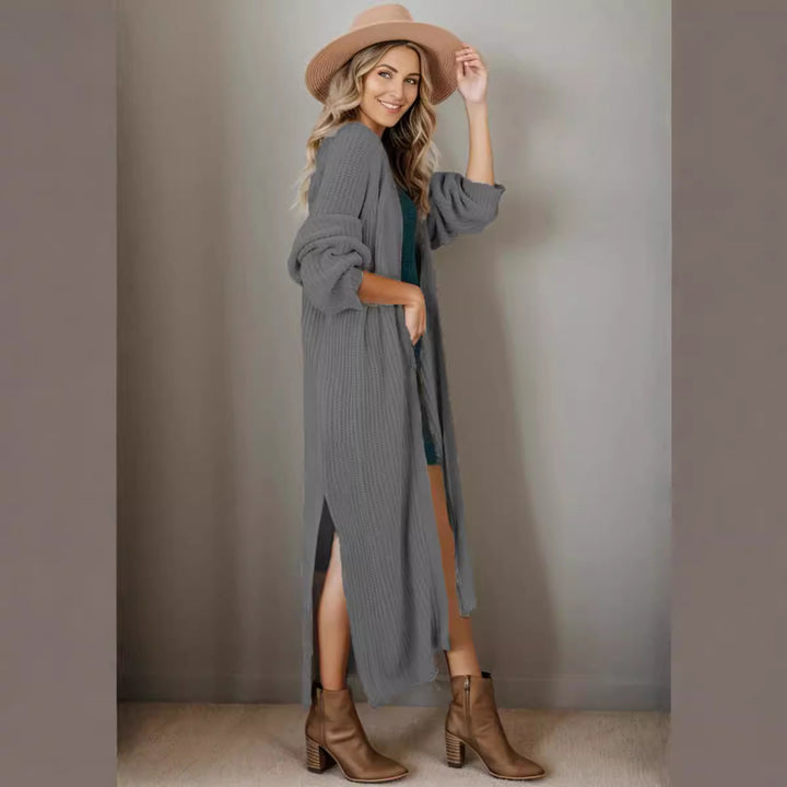 Cardigan en tricot pour femme avec bords bruts et coupe décontractée Chic & Stil