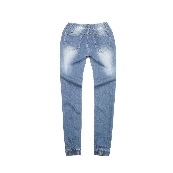 Women's Sporty Denim Jogging Pants Lune London