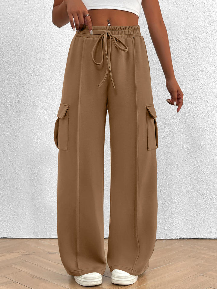 Cargo pants for women with a relaxed fit, elastic waist, and practical pockets Lune London