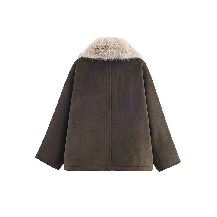 Ladies Luxe Faux Fur Jacket with fitted cut Lune London