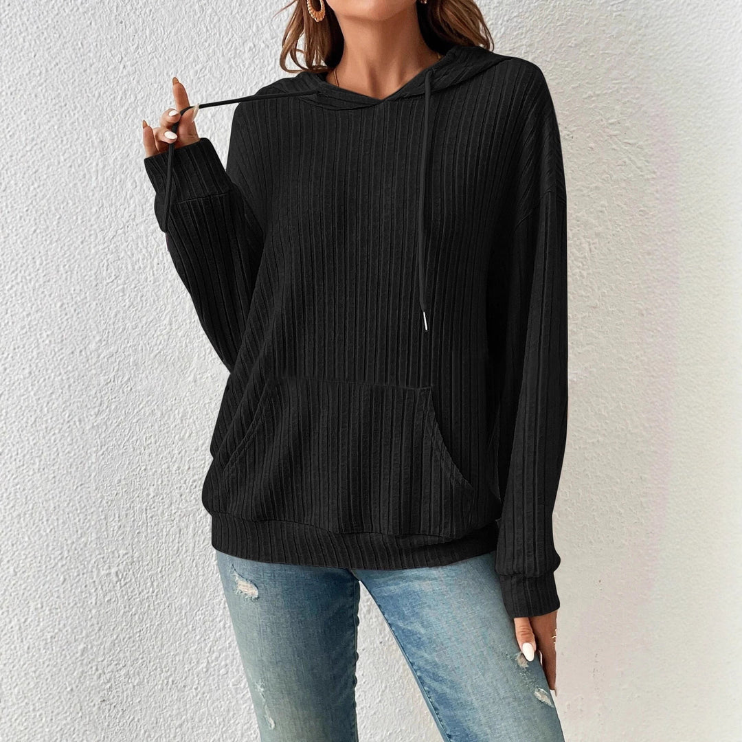 Ladies casual hoodie with ribbed structure Lune London