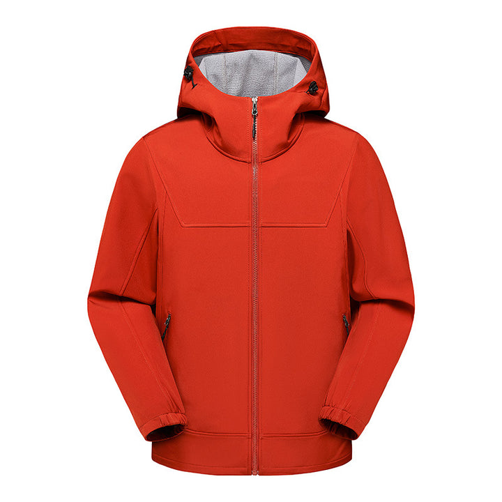 Multifunctional technical jacket for men with adjustable hood and water-repellent material Lune London