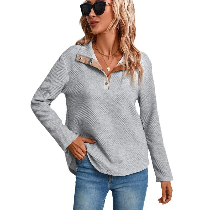 Casual sweater for women with zipper and textured design Lune London