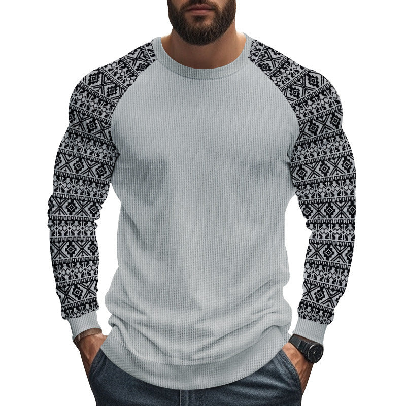 Long sleeve sweater for men with geometric pattern Lune London