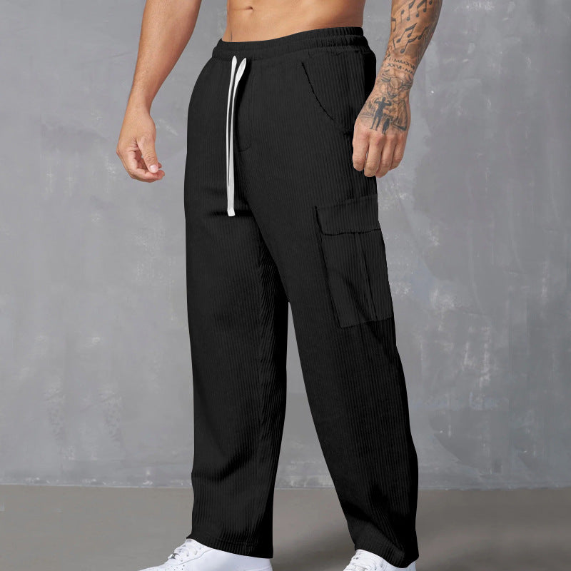 Casual cargo pants for men with elastic waist and practical pockets Lune London