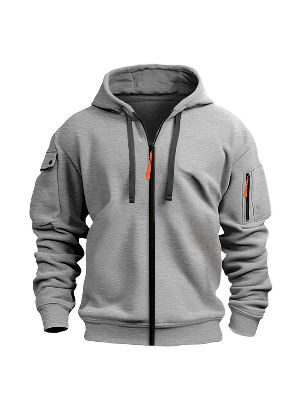 Men's hoodie jacket with functional zip pockets and modern cut Chic & Stil
