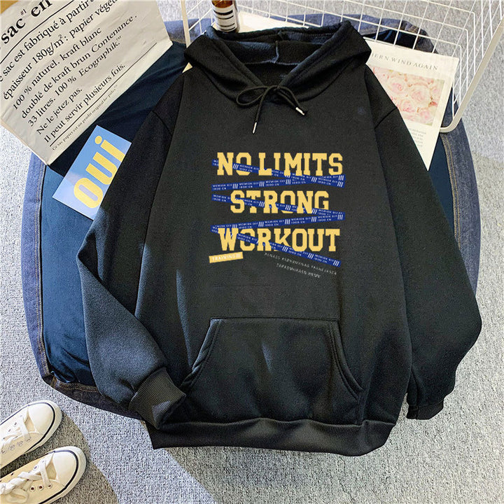 Women's Sporty Hoodie with Motivational Training Print Chic & Stil