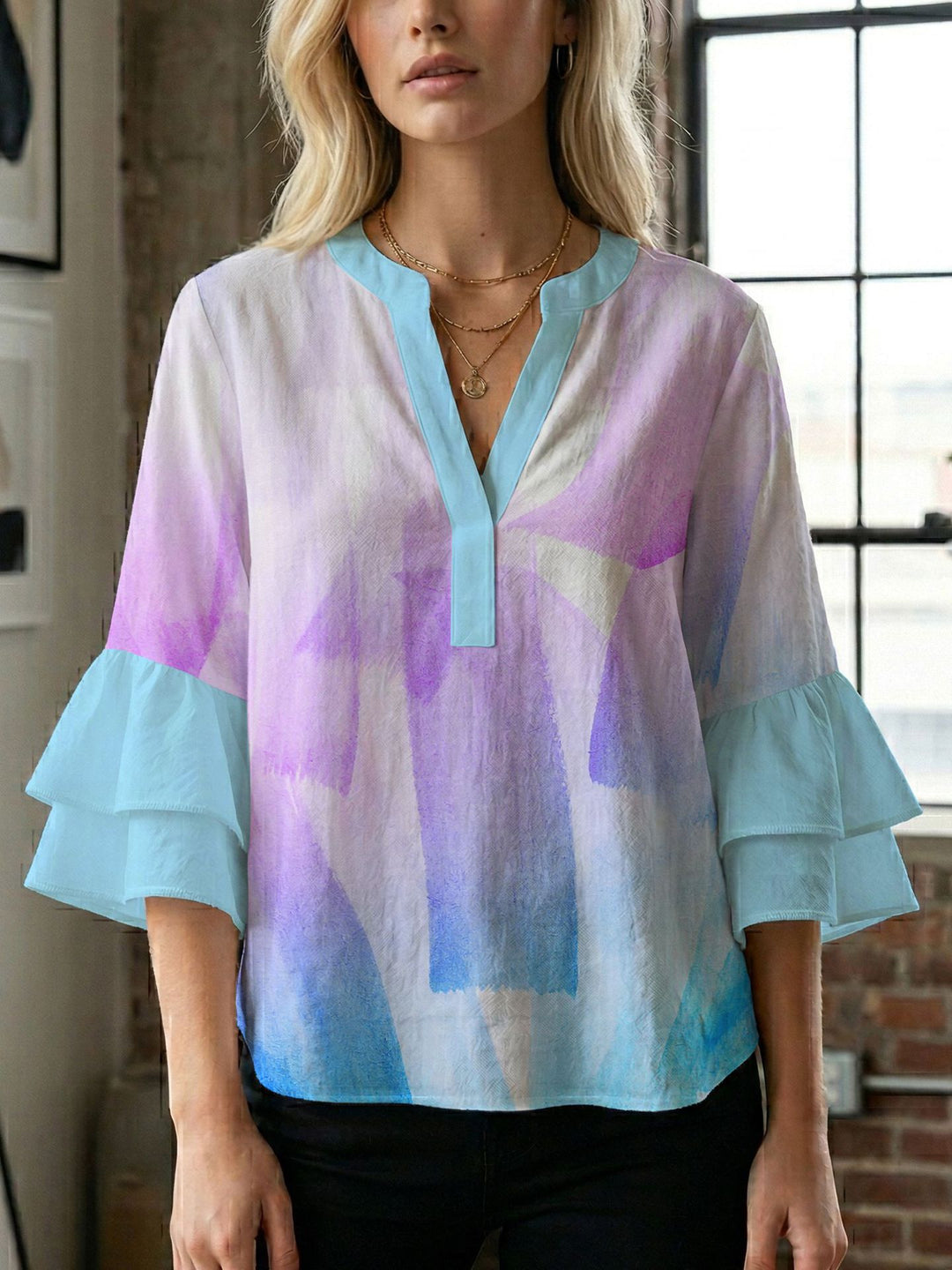Ladies blouse with beautiful floral design Lune London