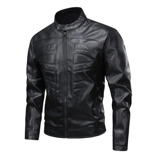 Veste en cuir tendance pour homme avec des accents structurés Lune London