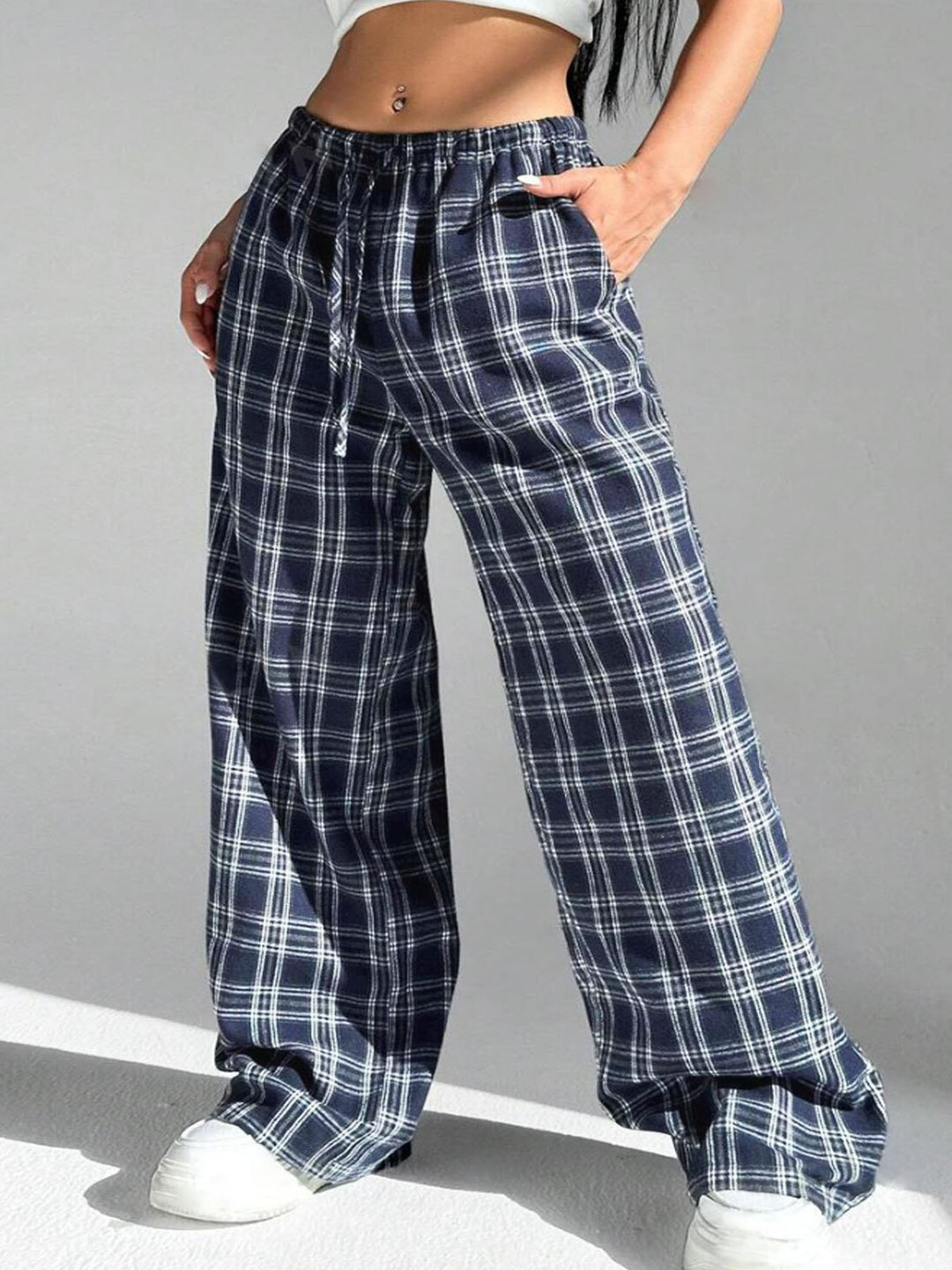 Casual checkered lounge pants women Chic and Style