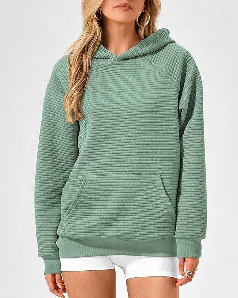 Casual hoodie for women in textured fabric Lune London