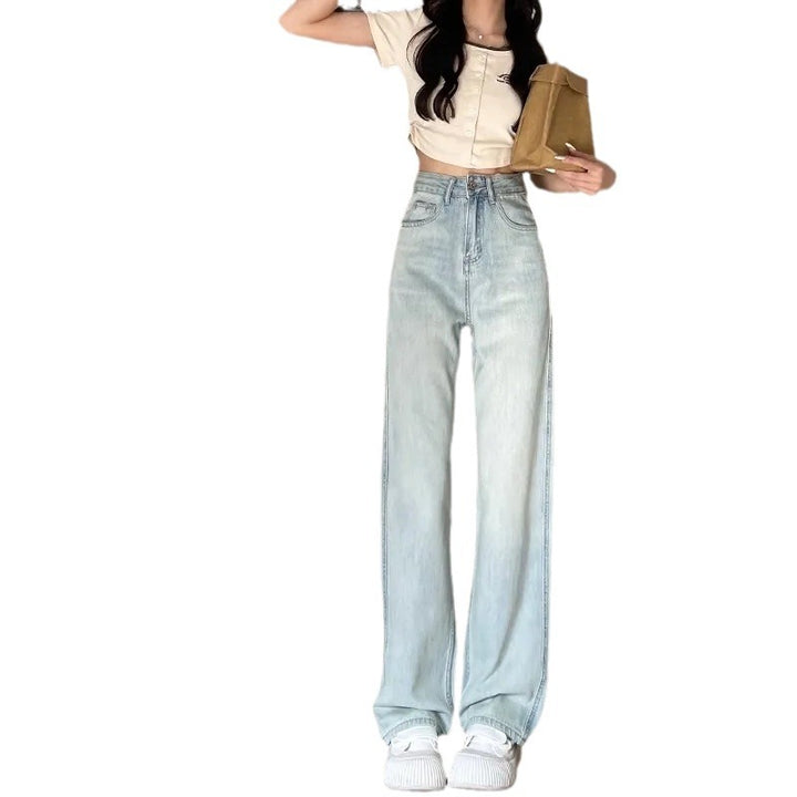 Jean femme large taille haute avec ajustement confortable Chic & Stil