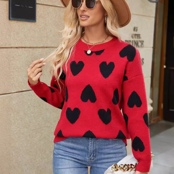 Sweater women with heart pattern Lune London