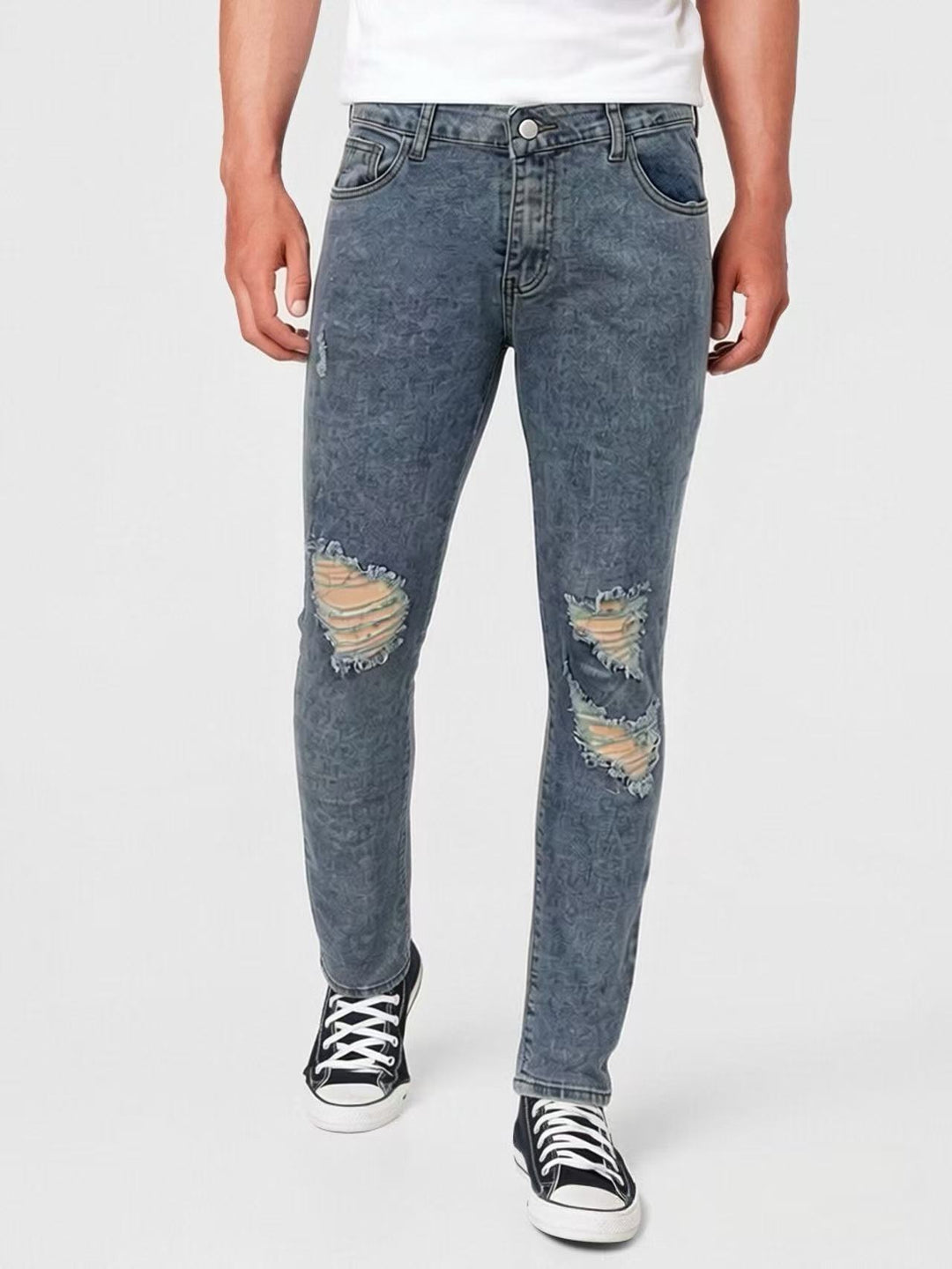 Men's Destroyed Jeans with Stylish Used Look Lune London