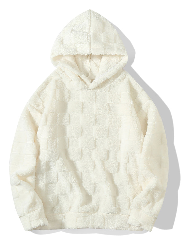 Men's cozy fleece hoodie with stylish ornate pattern Lune London