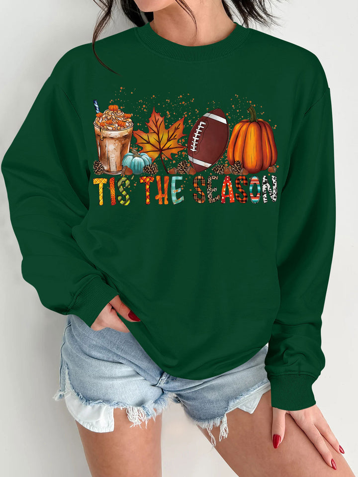 Sweat-shirt pour femmes avec motif automnal et coupe décontractée Chic & Stil