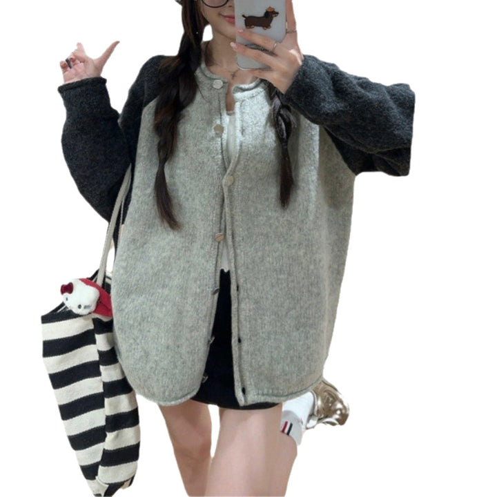 Veste oversized en laine pour femmes avec fermeture à bouton et coupe décontractée Chic & Stil