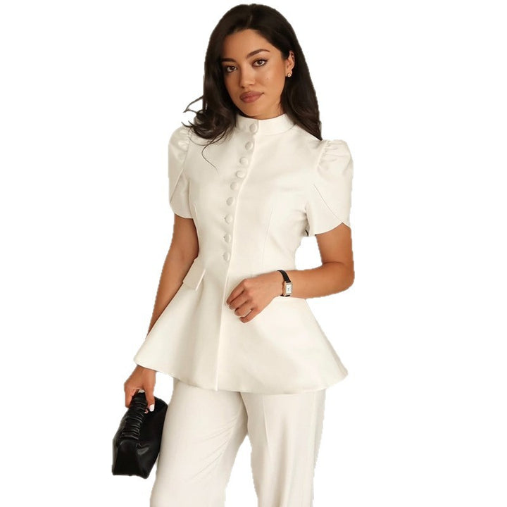 Ladies Elegant Blazer Jacket with Voluminous Sleeves Lune London