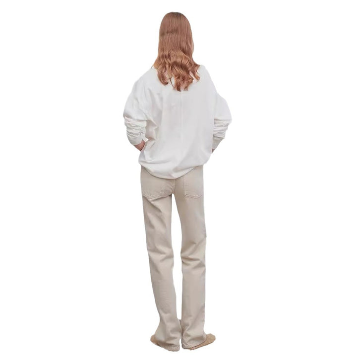Pull décontracté à col rond pour femmes avec des manches surdimensionnées Chic & Stil
