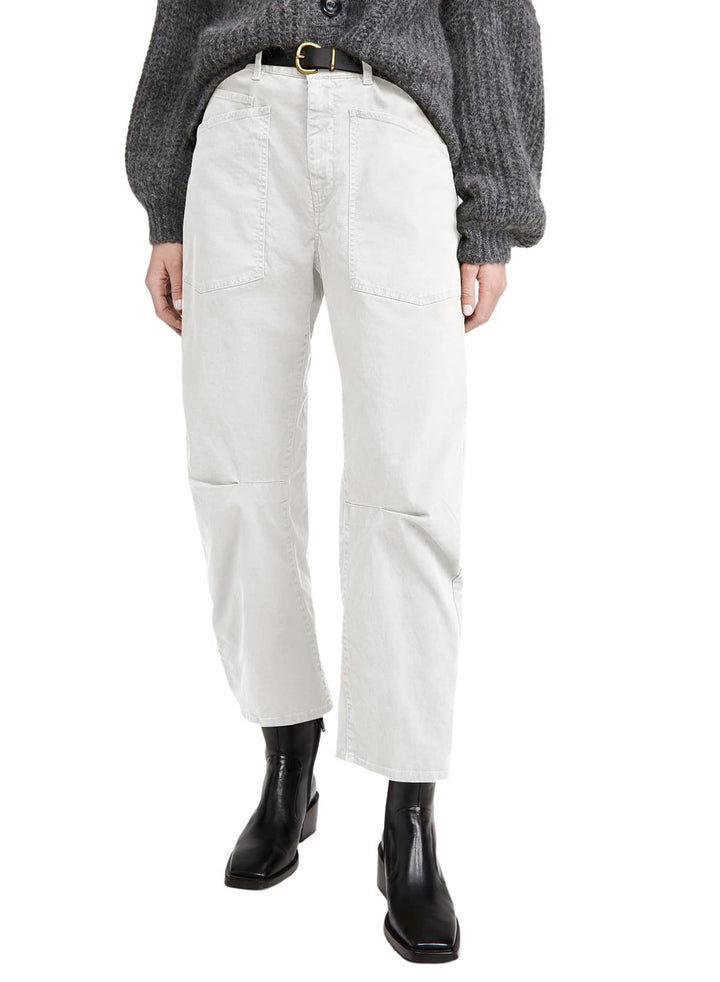 Women's mid-rise denim pants with unique patch pockets Lune London