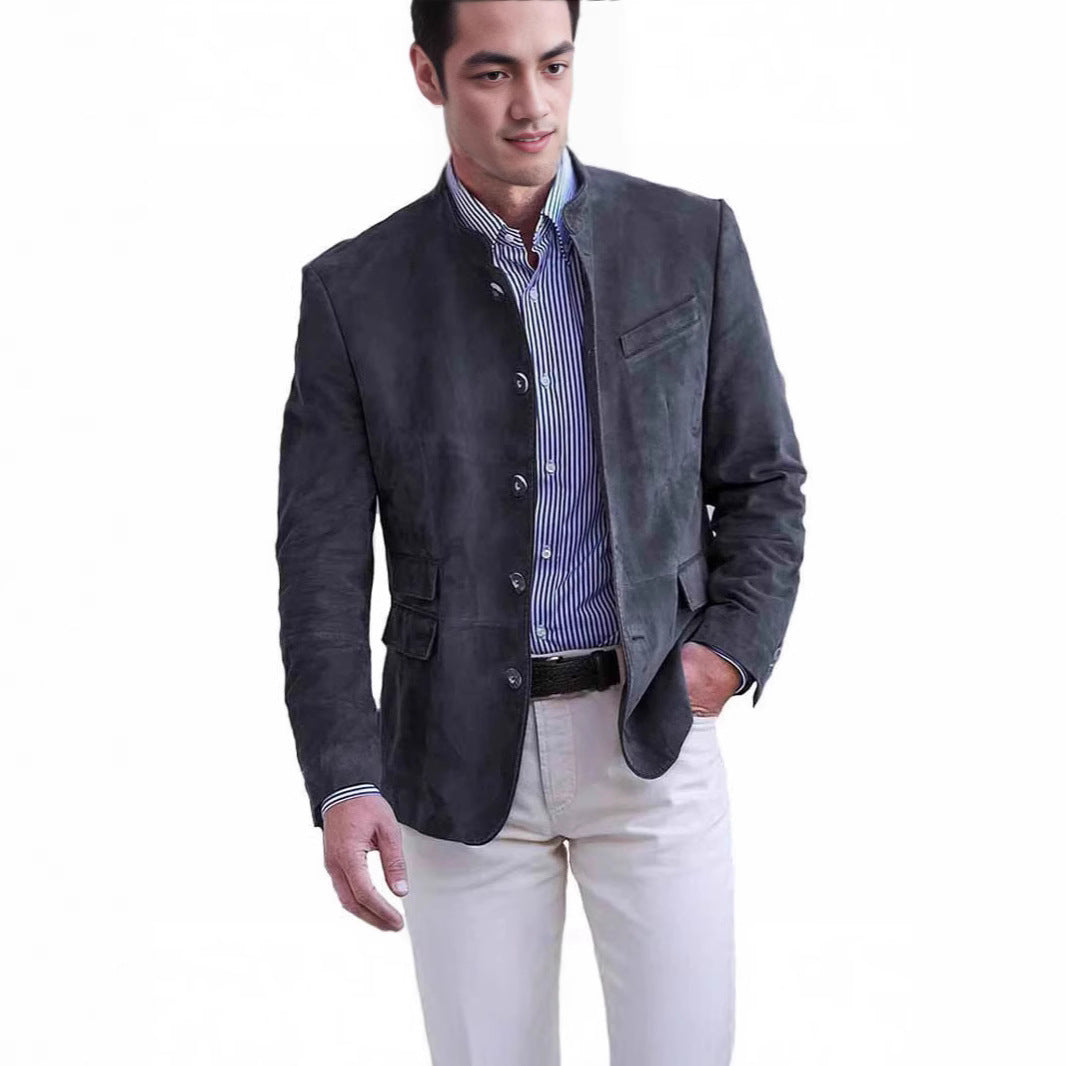 Elegant suede jacket for men with a modern design Lune London
