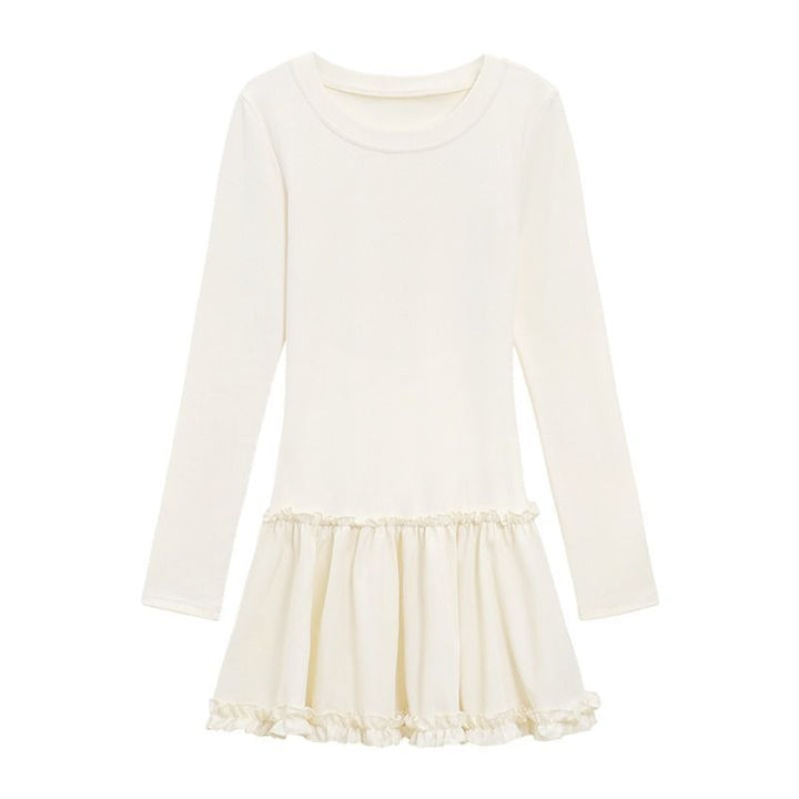 Ladies elegant long sleeve shirt with voluminous ruffle hem Chic & Stil
