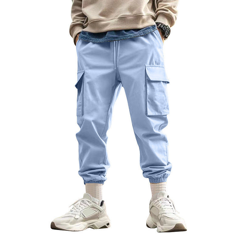 Men's cargo pants with elastic waistband and multifunctional pockets Lune London