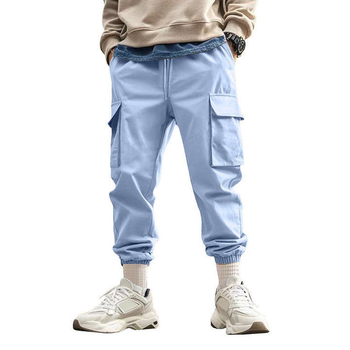Men's cargo pants with elastic waistband and multifunctional pockets Lune London
