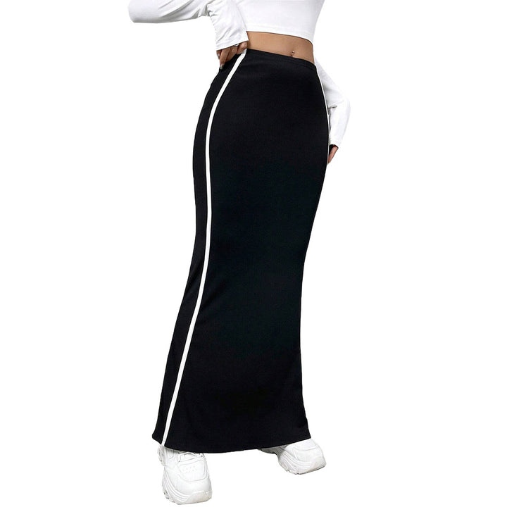 Jupe maxi pour femme avec des bandes latérales et une coupe près du corps Chic & Stil