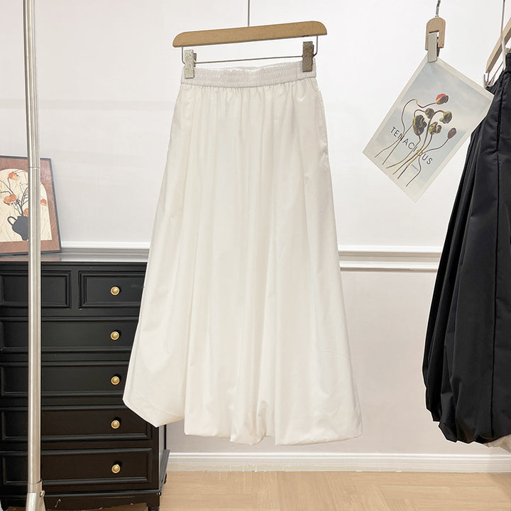 Jupe midi élégante pour femmes avec taille élastique et coupe volumineuse Chic & Stil