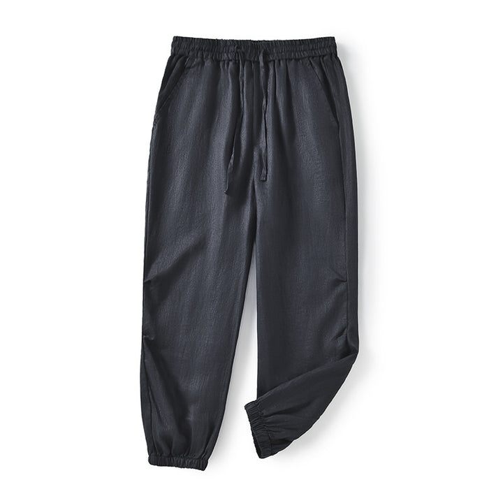 Casual linen pants for women with elastic waist and side pockets Lune London