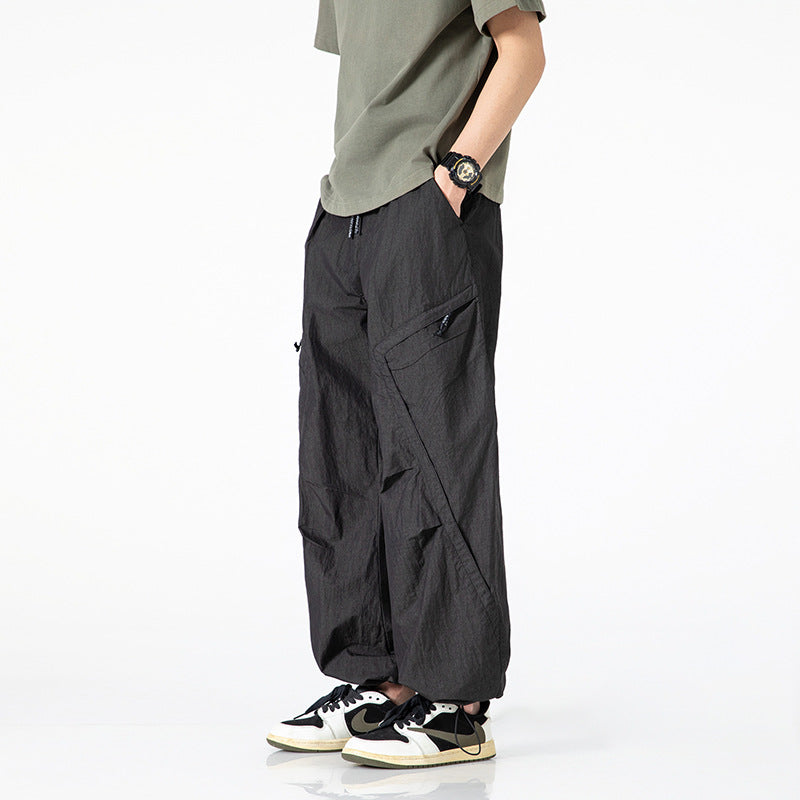 Pantalon cargo décontracté pour hommes avec ceinture élastique réglable et poches polyvalentes Chic und Stil