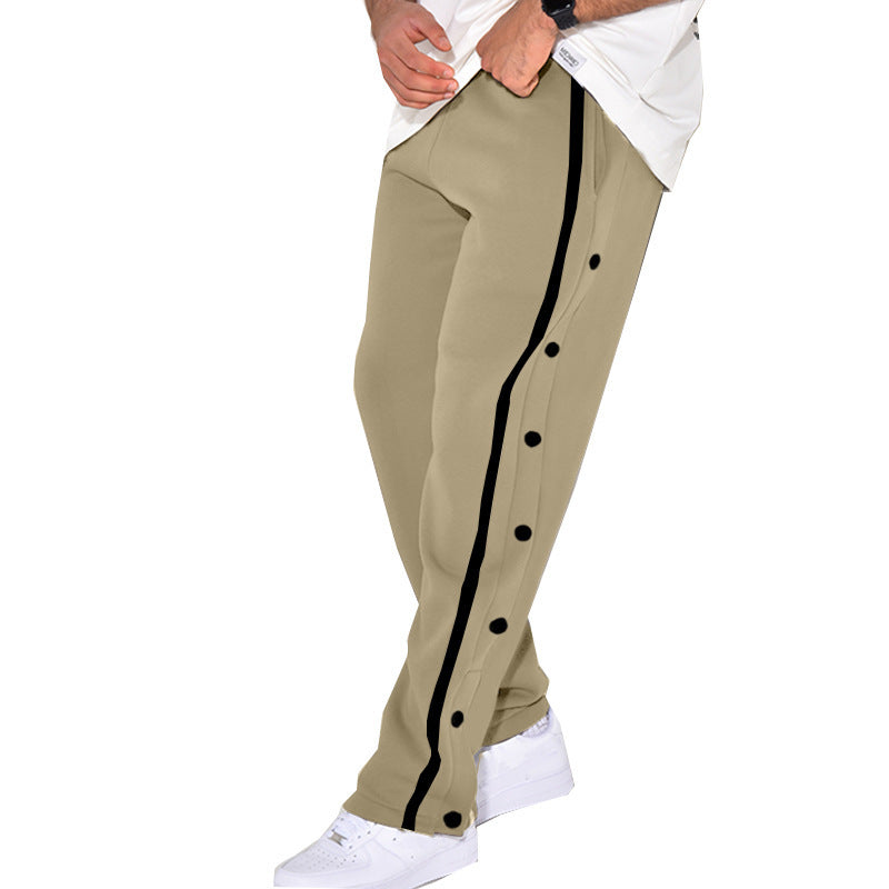 Men's sporty jogging pants with side snap buttons Lune London