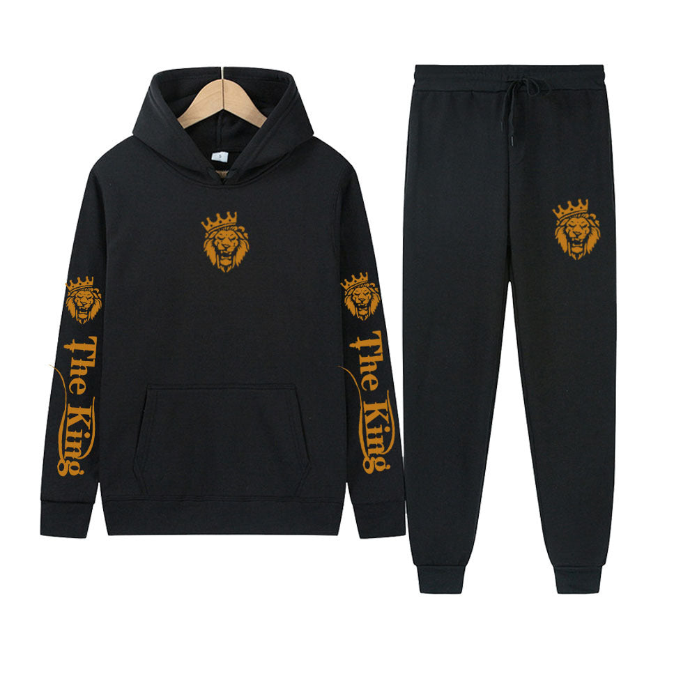 Men's sporty hoodie and jogging set with royal pattern Lune London
