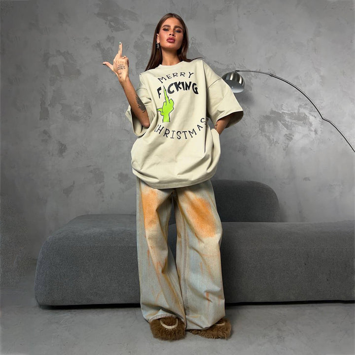 Oversized T-shirt for women with eye-catching graphic print and relaxed fit Lune London