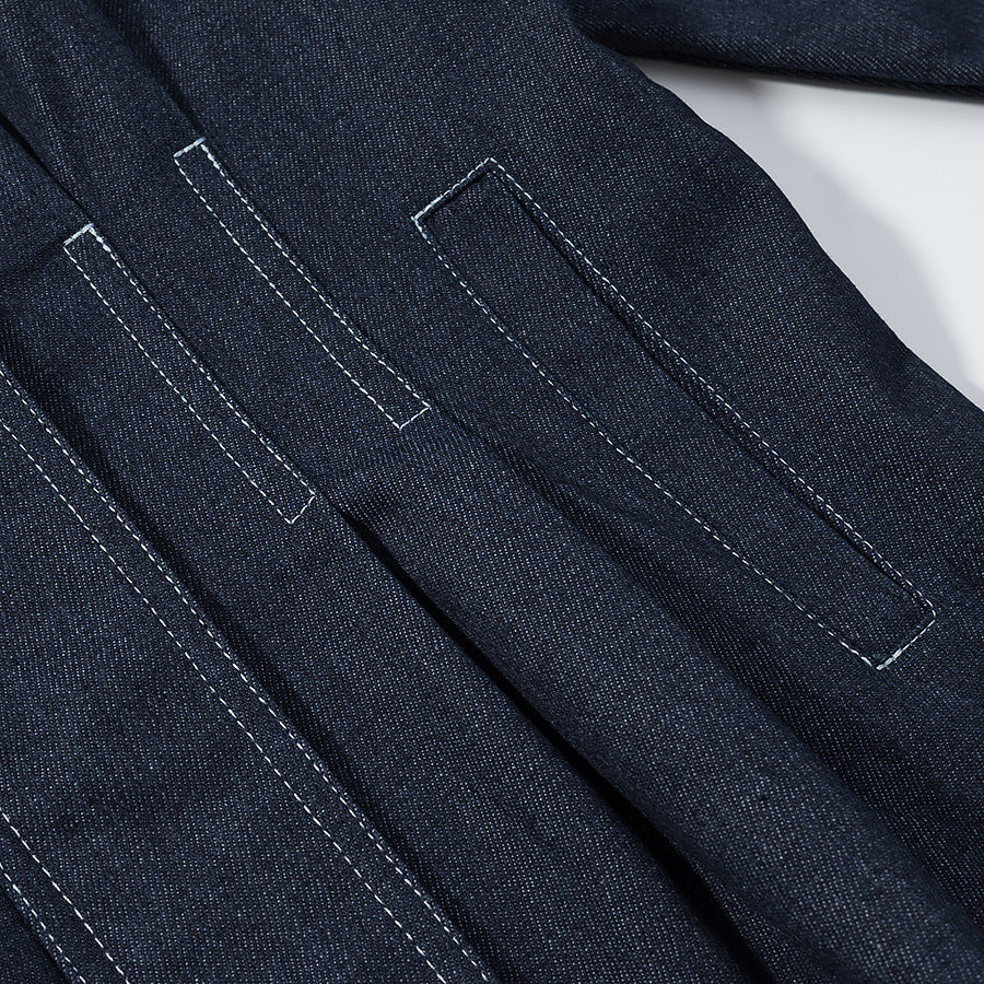 Women's denim jacket with practical patch pockets and modern darts Lune London